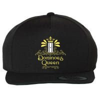 Dominoes Queen Domino Player Dominoes Lover Tile Game Wool Snapback Cap