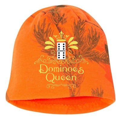 Dominoes Queen Domino Player Dominoes Lover Tile Game Kati - Camo Knit Beanie