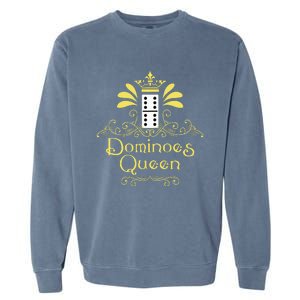 Dominoes Queen Domino Player Dominoes Lover Tile Game Garment-Dyed Sweatshirt