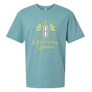 Dominoes Queen Domino Player Dominoes Lover Tile Game Sueded Cloud Jersey T-Shirt