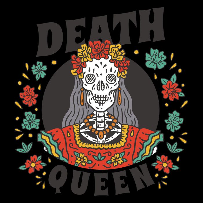 Death Queen Floral Tall T-Shirt