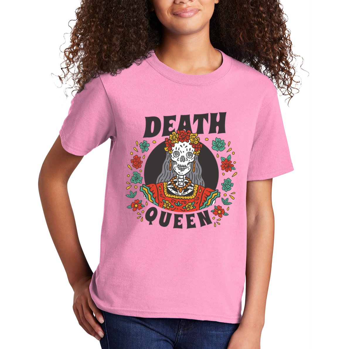 Death Queen Floral Kids T-Shirt