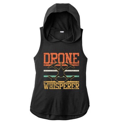 Drone Quadcopter Fpv Racing Rc Pilot Vintage Gift Ladies PosiCharge Tri-Blend Wicking Draft Hoodie Tank