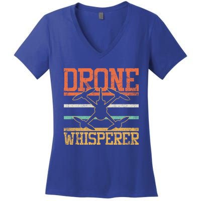 Drone Quadcopter Fpv Racing Rc Pilot Vintage Gift Women's V-Neck T-Shirt