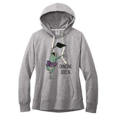 Dancing Queen Frog Ballet Dance Women's Fleece Hoodie