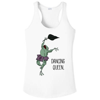 Dancing Queen Frog Ballet Dance Ladies PosiCharge Competitor Racerback Tank