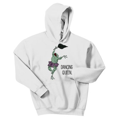 Dancing Queen Frog Ballet Dance Kids Hoodie