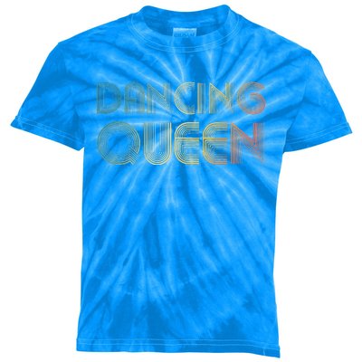 Disco Queen Funky Vintage 70s 80s For Dance Parties Kids Tie-Dye T-Shirt