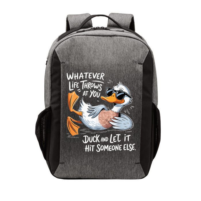 Duck Quote Graphics Whatever Life Throws At You Yellow Duck And Let It Hit Someone Else Vector Backpack