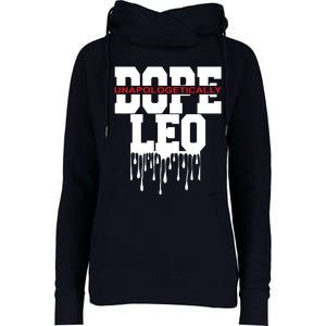 Dope Queen King Graphic Decor Leo Astrology Zodiac Womens Funnel Neck Pullover Hood