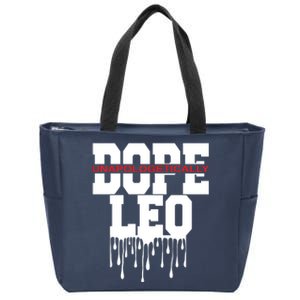 Dope Queen King Graphic Decor Leo Astrology Zodiac Zip Tote Bag