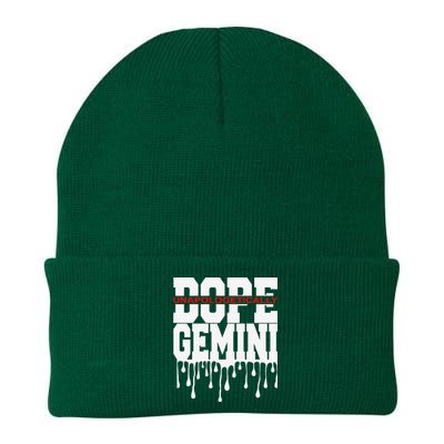 Dope Queen King Graphic Decor Gemini Astrology Zodiac Knit Cap Winter Beanie