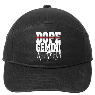 Dope Queen King Graphic Decor Gemini Astrology Zodiac 7-Panel Snapback Hat