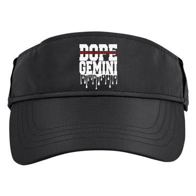 Dope Queen King Graphic Decor Gemini Astrology Zodiac Adult Drive Performance Visor