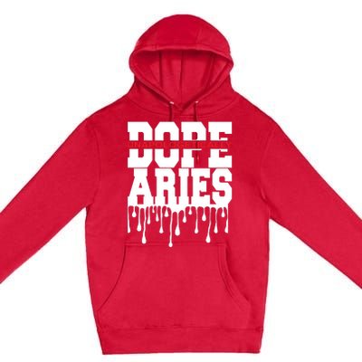 Dope Queen King Graphic Decor Aries Astrology Zodiac Premium Pullover Hoodie