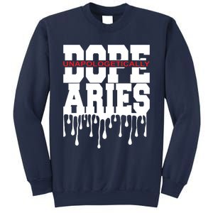 Dope Queen King Graphic Decor Aries Astrology Zodiac Sweatshirt