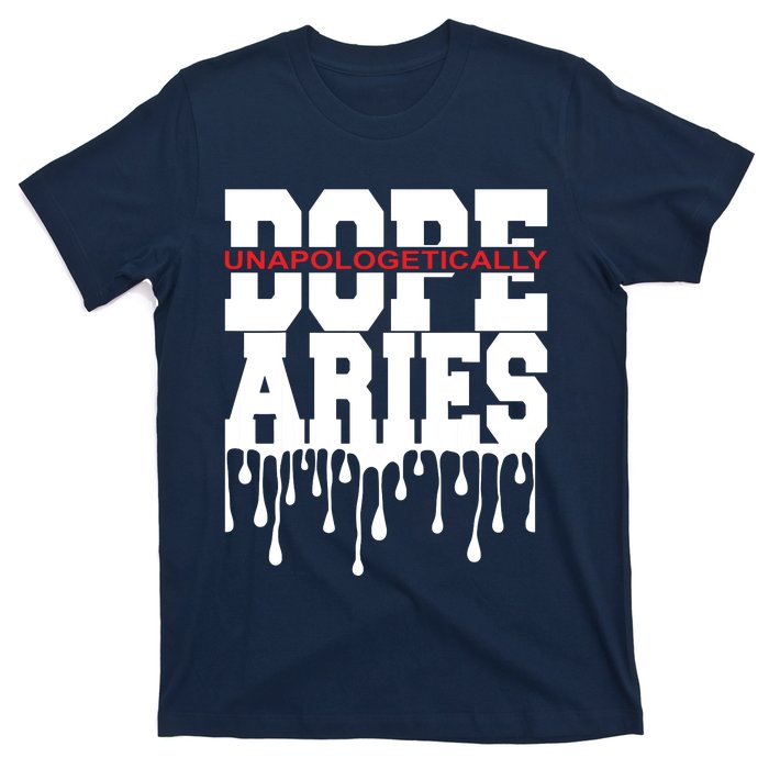 Dope Queen King Graphic Decor Aries Astrology Zodiac T-Shirt