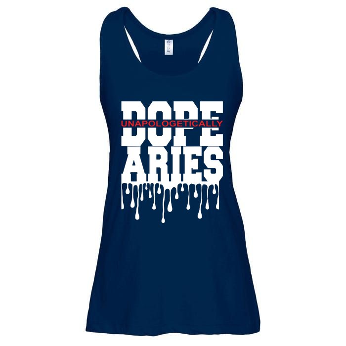 Dope Queen King Graphic Decor Aries Astrology Zodiac Ladies Essential Flowy Tank