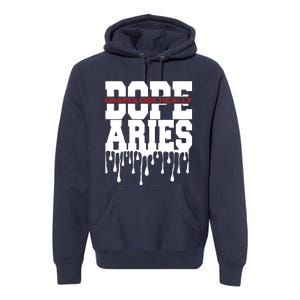 Dope Queen King Graphic Decor Aries Astrology Zodiac Premium Hoodie