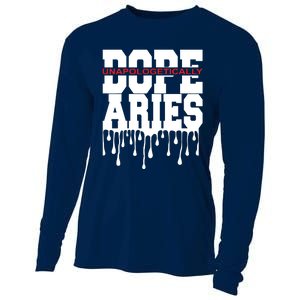 Dope Queen King Graphic Decor Aries Astrology Zodiac Cooling Performance Long Sleeve Crew