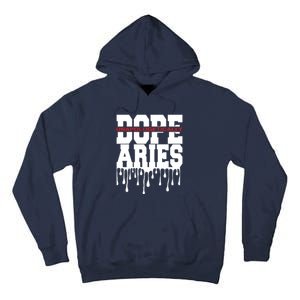 Dope Queen King Graphic Decor Aries Astrology Zodiac Tall Hoodie