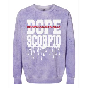 Dope Queen King Graphic Decor Scorpio Astrology Zodiac Colorblast Crewneck Sweatshirt