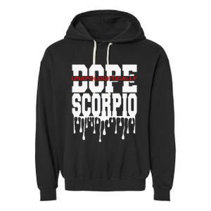 Dope Queen King Graphic Decor Scorpio Astrology Zodiac Garment-Dyed Fleece Hoodie