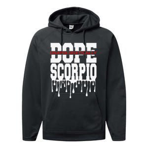 Dope Queen King Graphic Decor Scorpio Astrology Zodiac Performance Fleece Hoodie