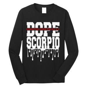 Dope Queen King Graphic Decor Scorpio Astrology Zodiac Long Sleeve Shirt