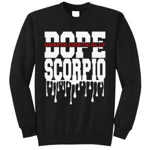 Dope Queen King Graphic Decor Scorpio Astrology Zodiac Sweatshirt