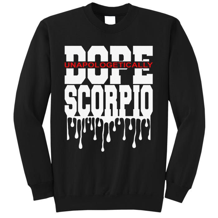 Dope Queen King Graphic Decor Scorpio Astrology Zodiac Sweatshirt