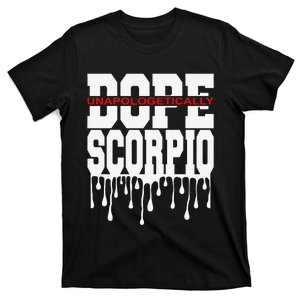 Dope Queen King Graphic Decor Scorpio Astrology Zodiac T-Shirt