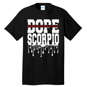 Dope Queen King Graphic Decor Scorpio Astrology Zodiac Tall T-Shirt