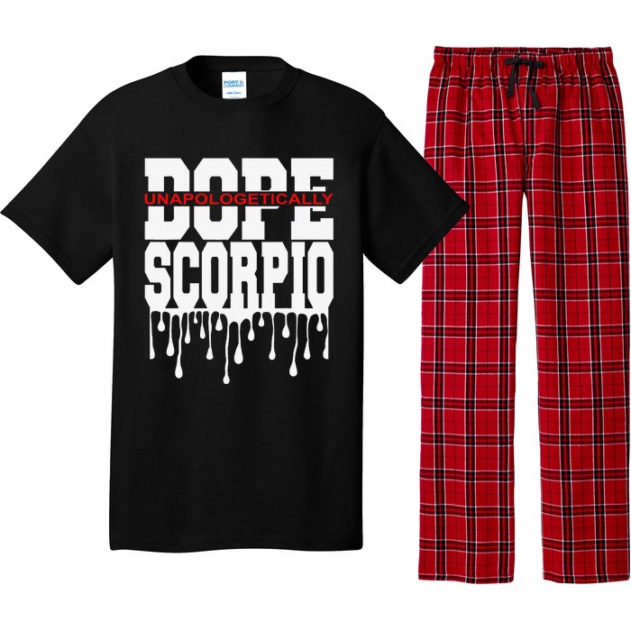 Dope Queen King Graphic Decor Scorpio Astrology Zodiac Pajama Set