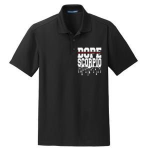 Dope Queen King Graphic Decor Scorpio Astrology Zodiac Dry Zone Grid Polo