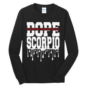 Dope Queen King Graphic Decor Scorpio Astrology Zodiac Tall Long Sleeve T-Shirt