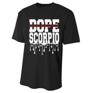 Dope Queen King Graphic Decor Scorpio Astrology Zodiac Performance Sprint T-Shirt