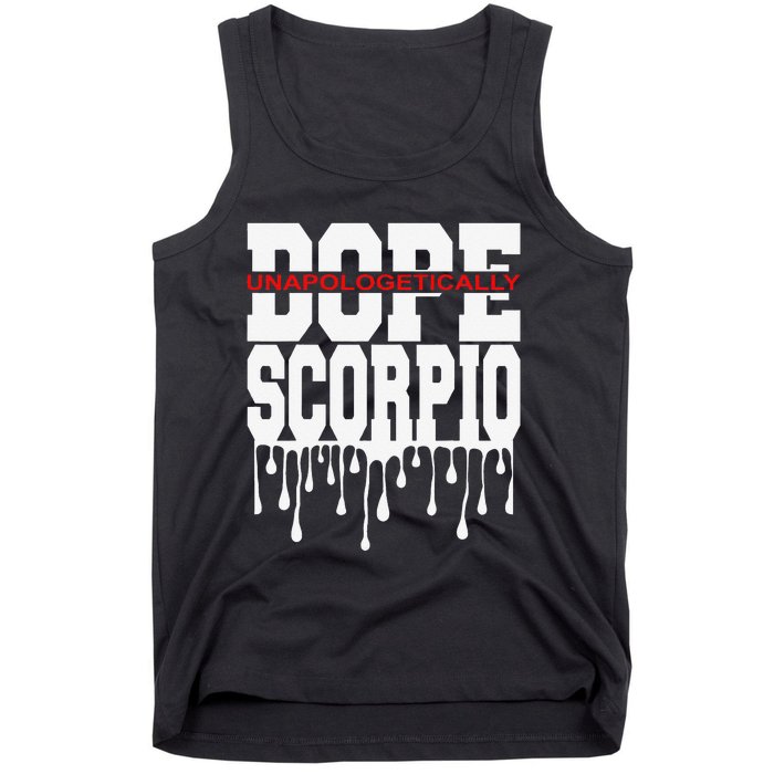 Dope Queen King Graphic Decor Scorpio Astrology Zodiac Tank Top