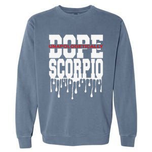 Dope Queen King Graphic Decor Scorpio Astrology Zodiac Garment-Dyed Sweatshirt