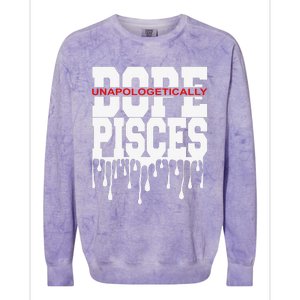 Dope Queen King Graphic Decor Pisces Astrology Zodiac Colorblast Crewneck Sweatshirt