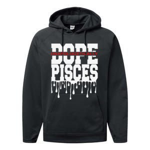 Dope Queen King Graphic Decor Pisces Astrology Zodiac Performance Fleece Hoodie