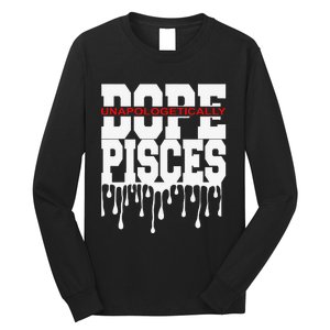 Dope Queen King Graphic Decor Pisces Astrology Zodiac Long Sleeve Shirt