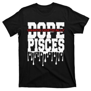 Dope Queen King Graphic Decor Pisces Astrology Zodiac T-Shirt