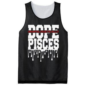 Dope Queen King Graphic Decor Pisces Astrology Zodiac Mesh Reversible Basketball Jersey Tank