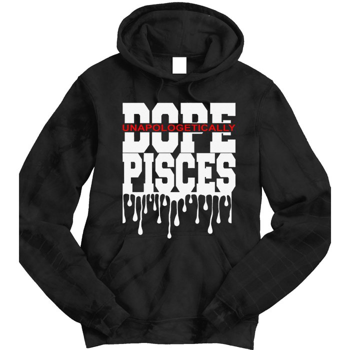 Dope Queen King Graphic Decor Pisces Astrology Zodiac Tie Dye Hoodie