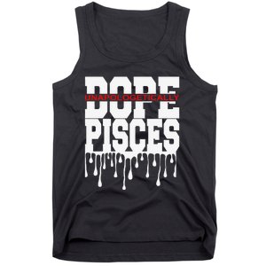 Dope Queen King Graphic Decor Pisces Astrology Zodiac Tank Top