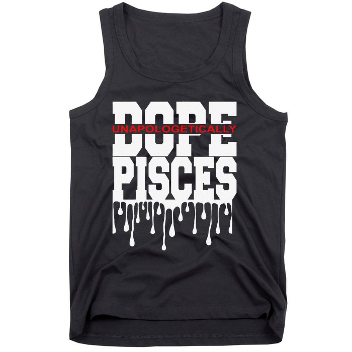 Dope Queen King Graphic Decor Pisces Astrology Zodiac Tank Top