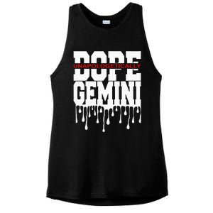 Dope Queen King Graphic Decor Gemini Astrology Zodiac Ladies PosiCharge Tri-Blend Wicking Tank