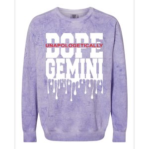 Dope Queen King Graphic Decor Gemini Astrology Zodiac Colorblast Crewneck Sweatshirt