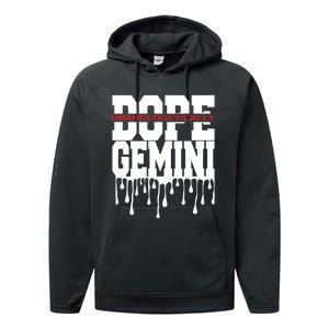 Dope Queen King Graphic Decor Gemini Astrology Zodiac Performance Fleece Hoodie